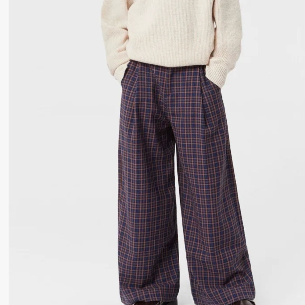 Molo Blue and Brown Plaid Pants